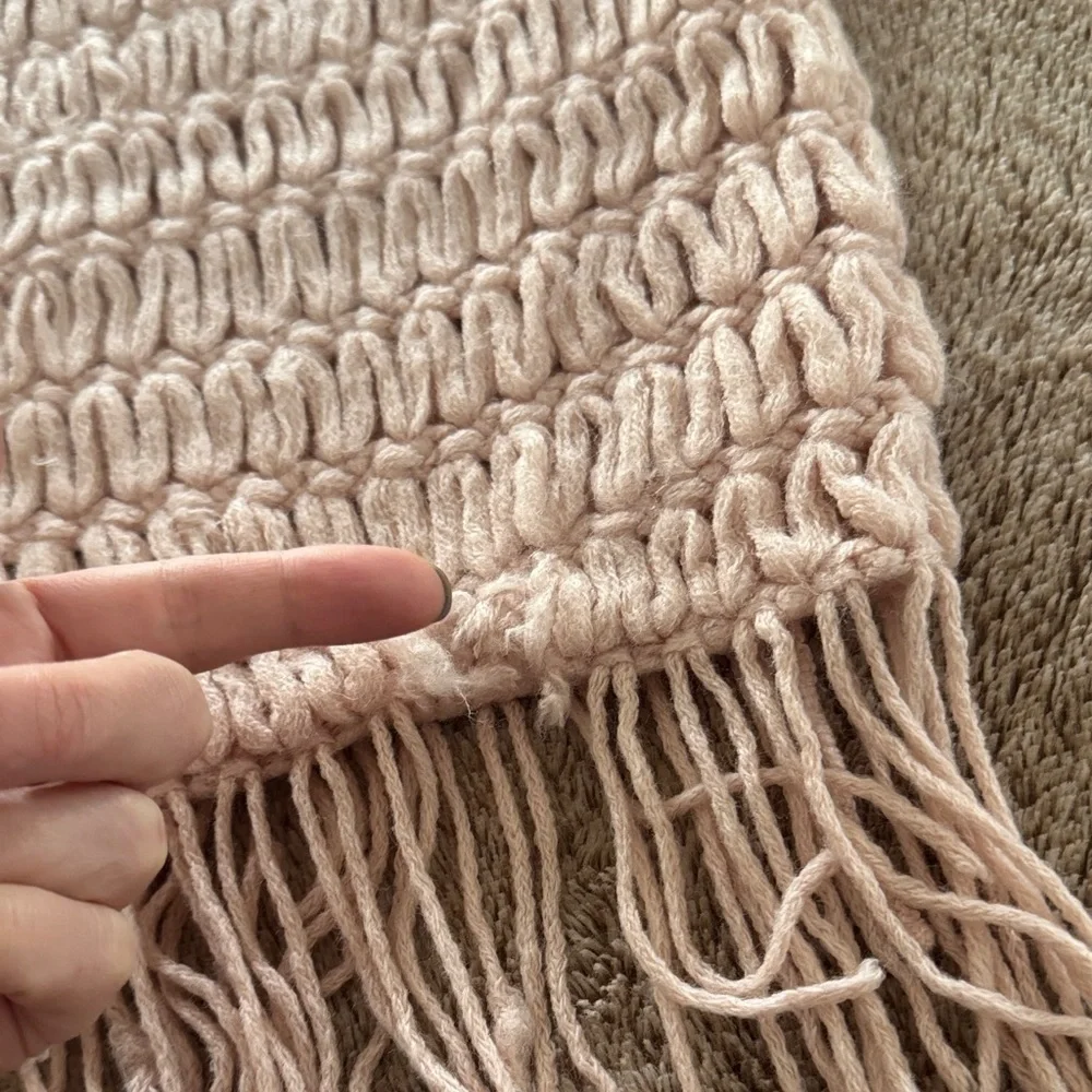 Elegant Pink Knit Scarf